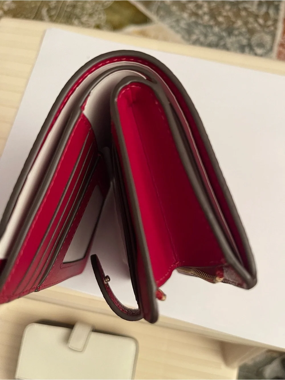 kate spade Deep Raspberry Leather Zip Around Wallet